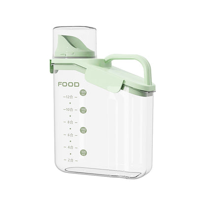 Cheers.US 2000ml/2800ml Airtight Cereal Container Rice Dry Grain Dispenser Thicken Rice Cylinder Clear Food V1189-WXFWAL-20260319-00166