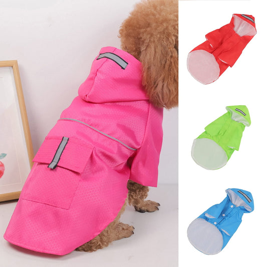 Travelwant Waterproof Reflective Dog Raincoat- Adjustable Pet Jacket, Lightweight Dog Hooded Slicker Poncho V1189-WXFWAL-20260319-00176