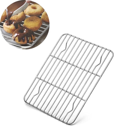 1Pack Kitchen Baking Rack,QZS Small Cooking Rack,Nonstick Wire Grill Net,Stainless Steel Roasting Grid V1189-WXFWAL-20260319-00180