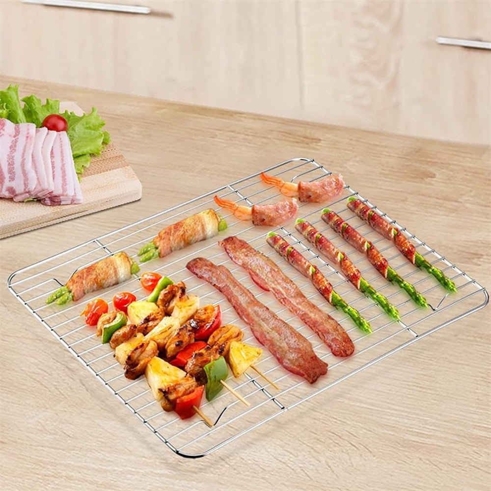 1Pack Kitchen Baking Rack,QZS Small Cooking Rack,Nonstick Wire Grill Net,Stainless Steel Roasting Grid V1189-WXFWAL-20260319-00180