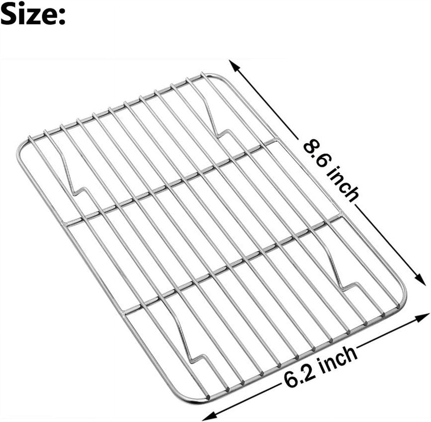 1Pack Kitchen Baking Rack,QZS Small Cooking Rack,Nonstick Wire Grill Net,Stainless Steel Roasting Grid V1189-WXFWAL-20260319-00180