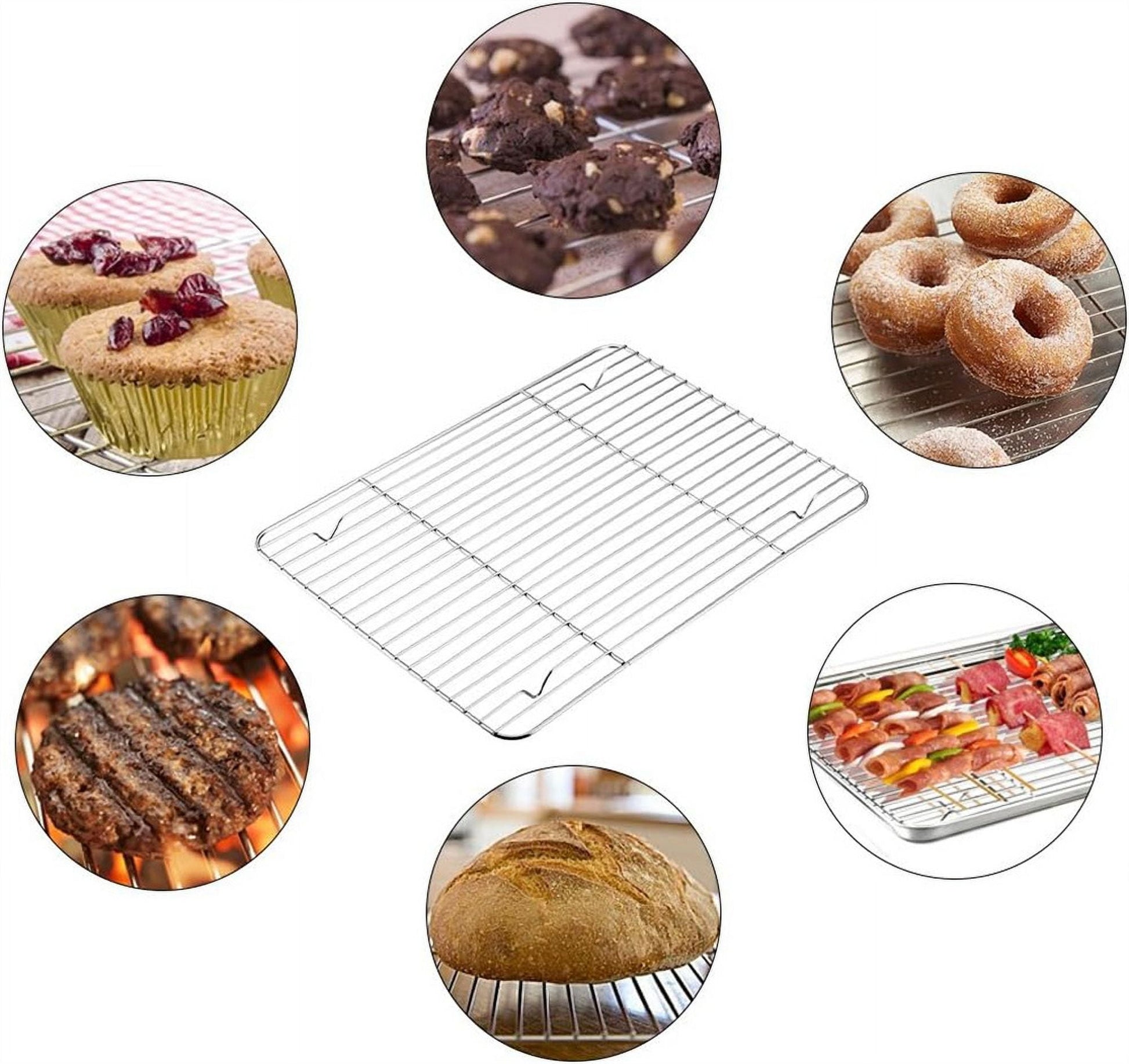 1Pack Kitchen Baking Rack,QZS Small Cooking Rack,Nonstick Wire Grill Net,Stainless Steel Roasting Grid V1189-WXFWAL-20260319-00180
