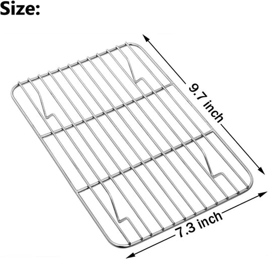 1Pack Kitchen Baking Rack,QZS Small Cooking Rack,Nonstick Wire Grill Net,Stainless Steel Roasting Grid V1189-WXFWAL-20260319-00181