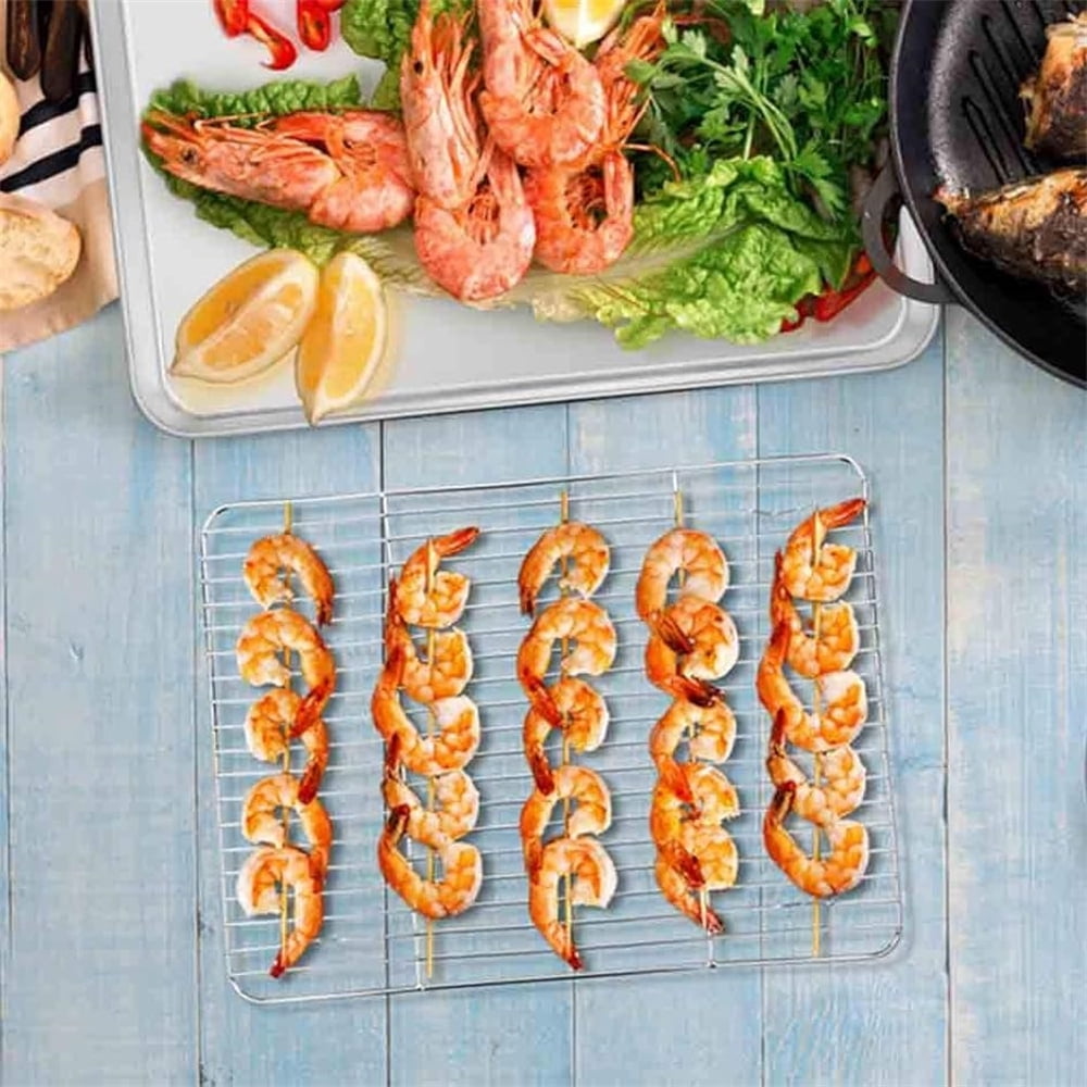 1Pack Kitchen Baking Rack,QZS Small Cooking Rack,Nonstick Wire Grill Net,Stainless Steel Roasting Grid V1189-WXFWAL-20260319-00181