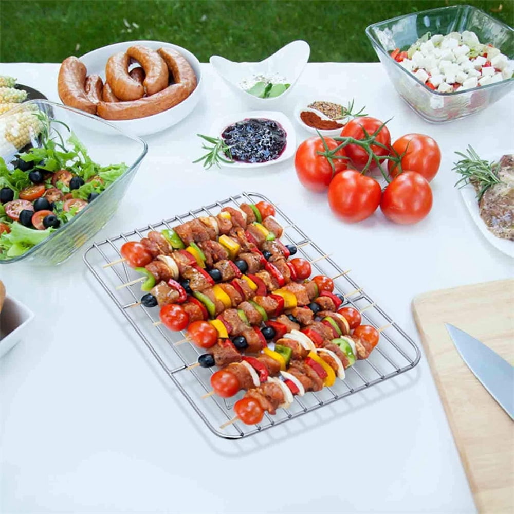 1Pack Kitchen Baking Rack,QZS Small Cooking Rack,Nonstick Wire Grill Net,Stainless Steel Roasting Grid V1189-WXFWAL-20260319-00181