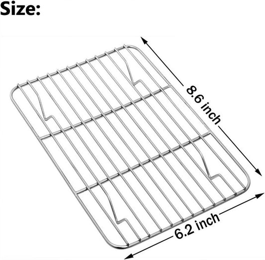 1 Pack High Strength Stainless Steel Grill Racks,QZS Nonstick Roasting Racks,Rectangle Wire Net Rack,Kitchen V1189-WXFWAL-20260319-00183
