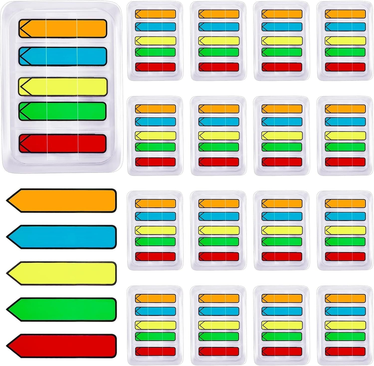 6 Packs/600Pcs Arrow Flags Arrow Tabs,5 Colors Sticky Flags Arrow Sticky Notes,Sign Stickers,Message Flags V1189-WXFWAL-20260319-00233