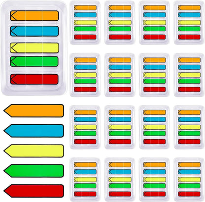6 Packs/600Pcs Arrow Flags Arrow Tabs,5 Colors Sticky Flags Arrow Sticky Notes,Sign Stickers,Message Flags V1189-WXFWAL-20260319-00233