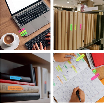 6 Packs/600Pcs Arrow Flags Arrow Tabs,5 Colors Sticky Flags Arrow Sticky Notes,Sign Stickers,Message Flags V1189-WXFWAL-20260319-00233