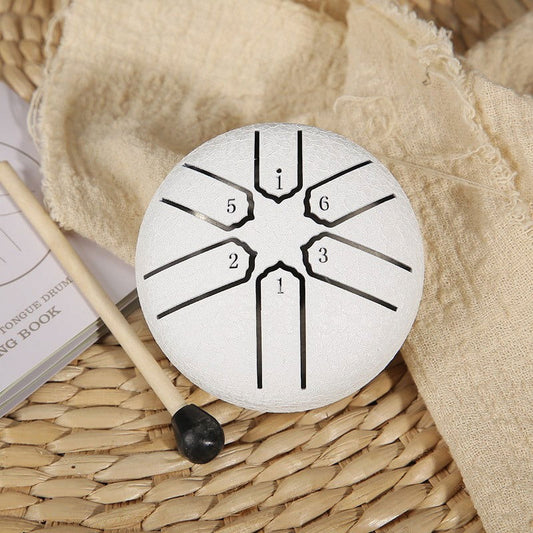 Mini Steel Tongue Drum - Buddha Stone Handpan Drum for Kids & Adults, Meditation & Yoga Gift One Size White V1189-WXFWAL-20260319-00236