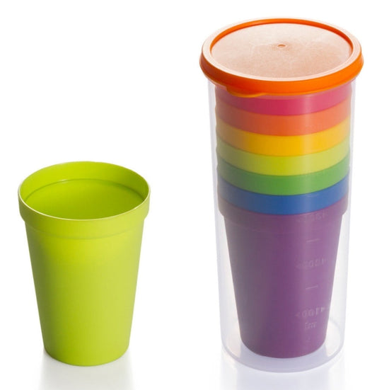 Tutuviw 7oz Plastic Kids Cup Set of 8 Children Drinking Cups, Reusable Juice Tumblers, Unbreakable Toddler V1189-WXFWAL-20260319-00237