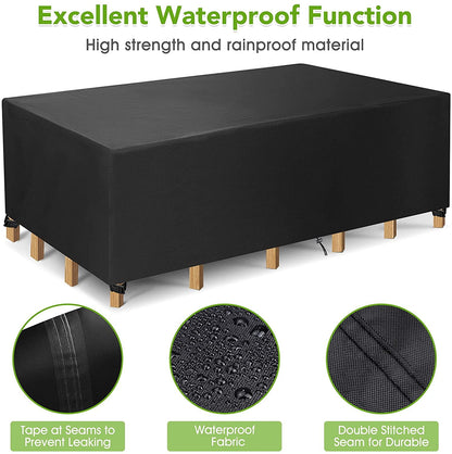 Rectangular Patio Table Cover Heavy Duty Waterproof Outdoor Furniture Set Cover 106" x 71" x 35" V1189-WXFWAL-20260319-00260