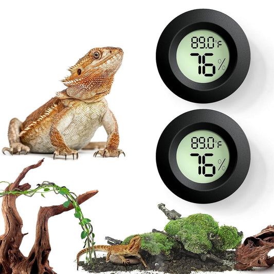 Tutuviw Reptile Thermometer Hygrometer LCD Digital Humidity Gauge for Reptile Heat Pad to Monitor Temperature V1189-WXFWAL-20260319-00265