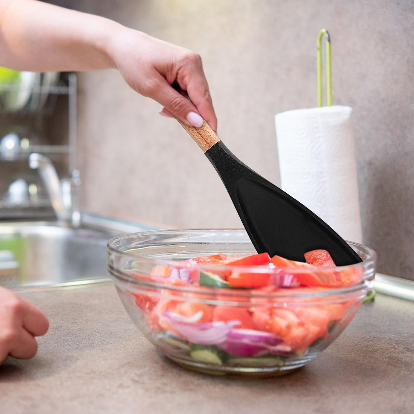 GlobaShun Consensuts Multi Function Spoon, 2-in-1 Multi-function Spatula Spoon, Cooking Spoon for Nonstick V1189-WXFWAL-20260319-00271