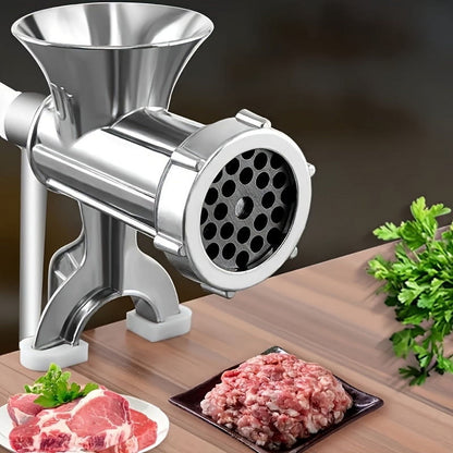 Stainless Steel Manual Meat Grinder With Tabletop Clamp - Heavy Duty Sausage Maker & Vegetable Crusher, V1189-WXFWAL-20260319-00289