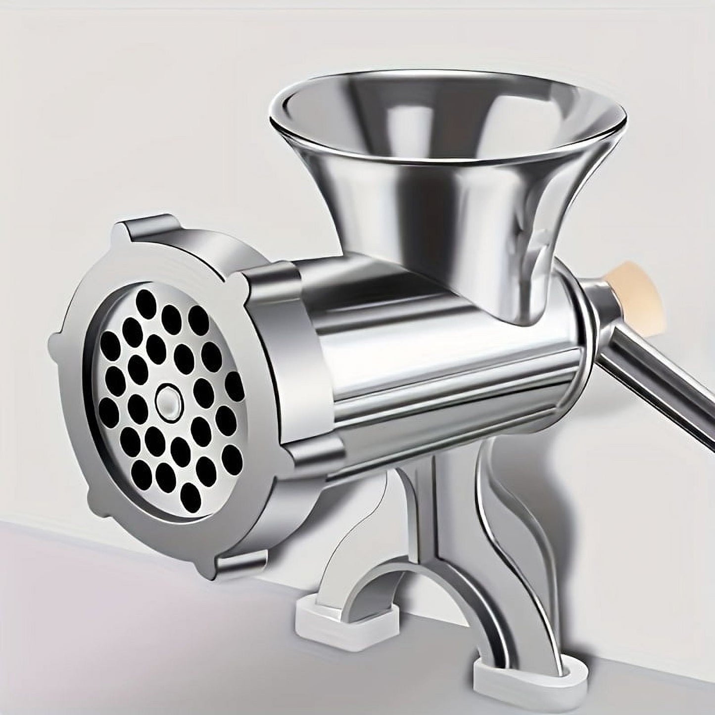 Stainless Steel Manual Meat Grinder With Tabletop Clamp - Heavy Duty Sausage Maker & Vegetable Crusher, V1189-WXFWAL-20260319-00289