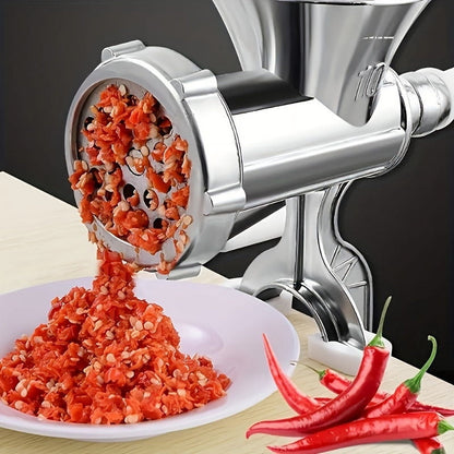 Stainless Steel Manual Meat Grinder With Tabletop Clamp - Heavy Duty Sausage Maker & Vegetable Crusher, V1189-WXFWAL-20260319-00289