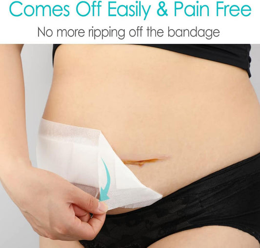 Adhesive Island Dressings - 4x10" Bordered Gauze Bandage for Knee, Hip, Arm, Leg, Abdominal Incisions V1189-WXFWAL-20260319-00290