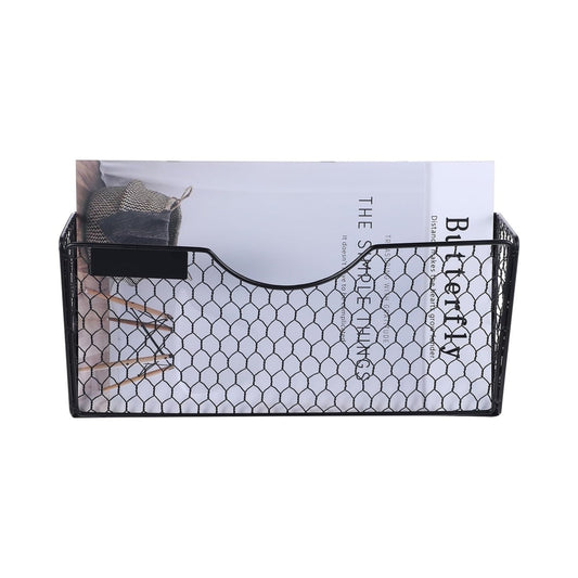 Black Magnetic File Holder,File Pocket Mail Organizer,Office Hanging Magazine Rack for Cabinets,14x6.7x2.7In V1189-WXFWAL-20260319-00291