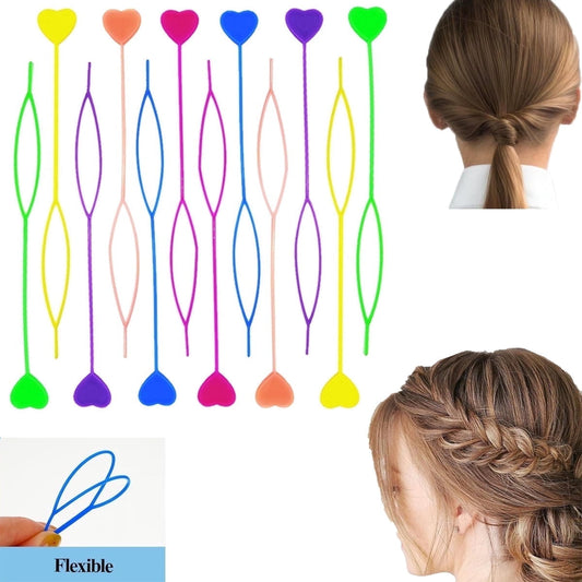 Tutuviw 20Pcs Quick Beader for Loading,Quick Hair Beader Tool,Plastic Ponytail Maker,Elastic Hair Braiding V1189-WXFWAL-20260319-00292