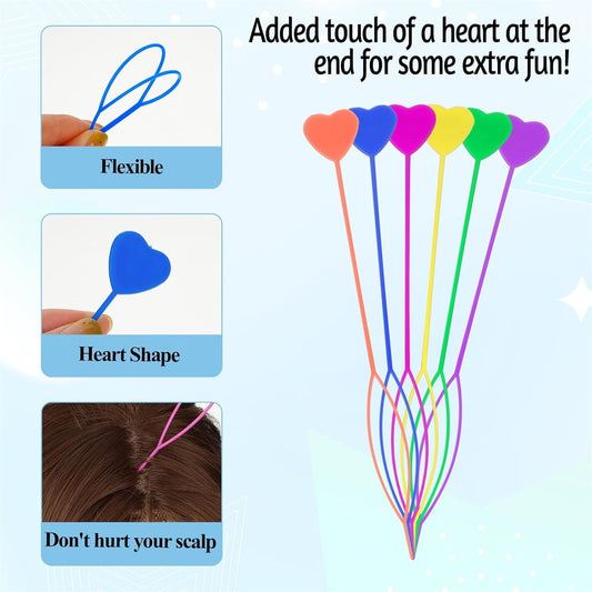 Tutuviw 20Pcs Quick Beader for Loading,Quick Hair Beader Tool,Plastic Ponytail Maker,Elastic Hair Braiding V1189-WXFWAL-20260319-00292