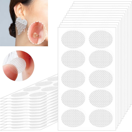 Earring Stickers for Split Earlobes,Tutuviw 50Pcs Earring Support Patches,Reinforcement Ear Stickers Earring V1189-WXFWAL-20260319-00294