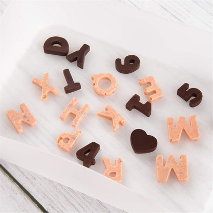 Mini Silicone Molds, Number Molds, Happy Birthday Mold for Baking Biscuits, Cookie, Candy, Chocolate 1-Brown V1189-WXFWAL-20260319-00299