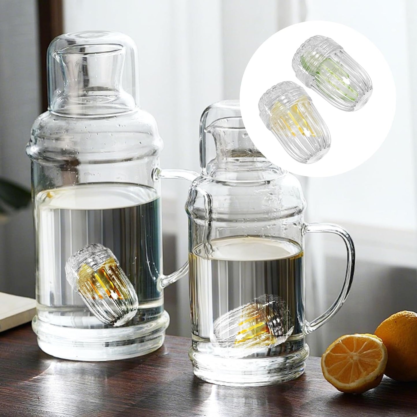 QZS 2.5x1.7In Fruit Infuser Insert,Set of 2 Reusable Fruit Infuser Water Pitcher for Iced V1189-WXFWAL-20260319-00308