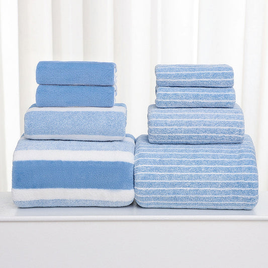 Clearance 8 Pack Plush Absorbent 100% Cotton Bath Towel Set, 2 Bath Towels 4 Hand Towels 2 Washcloths, Luxury V1189-WXFWAL-20260319-00311