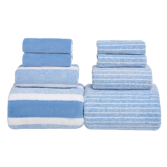 Clearance 8 Pack Plush Absorbent 100% Cotton Bath Towel Set, 2 Bath Towels 4 Hand Towels 2 Washcloths, Luxury V1189-WXFWAL-20260319-00311