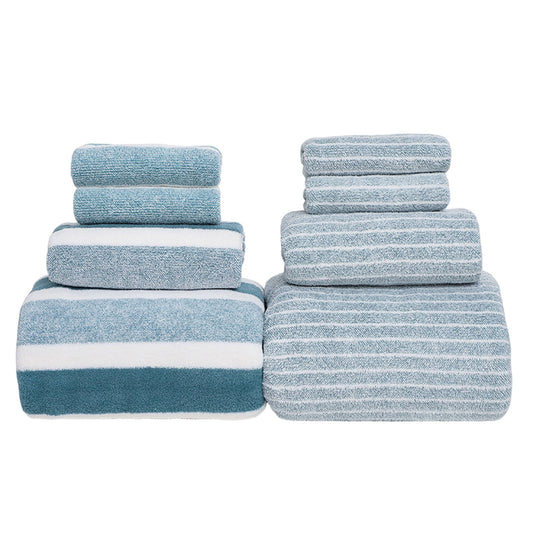 Clearance 8 Pack Plush Absorbent 100% Cotton Bath Towel Set, 2 Bath Towels 4 Hand Towels 2 Washcloths, Luxury V1189-WXFWAL-20260319-00313