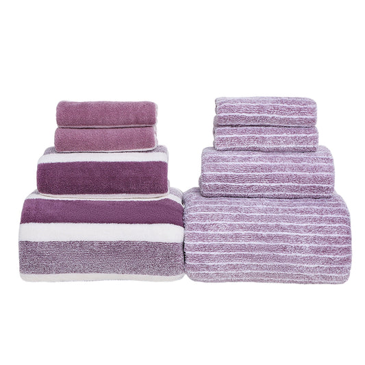 Clearance 8 Pack Plush Absorbent 100% Cotton Bath Towel Set, 2 Bath Towels 4 Hand Towels 2 Washcloths, Luxury V1189-WXFWAL-20260319-00315