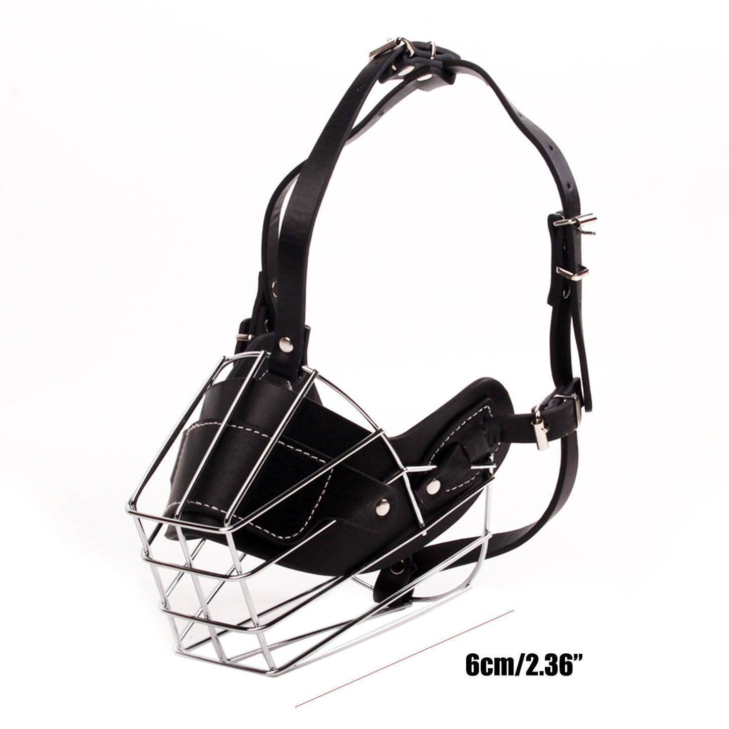 Adjustable Stainless Steel Dog Muzzle Wire Basket for Large/X-Large Dogs, Breathable Anti-Bite Training Mask V1189-WXFWAL-20260319-00316