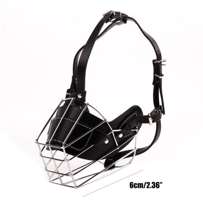 Adjustable Stainless Steel Dog Muzzle Wire Basket for Large/X-Large Dogs, Breathable Anti-Bite Training Mask V1189-WXFWAL-20260319-00316