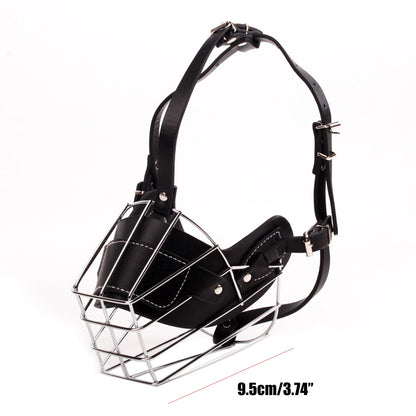 Adjustable Stainless Steel Dog Muzzle Wire Basket for Large/X-Large Dogs, Breathable Anti-Bite Training Mask V1189-WXFWAL-20260319-00318