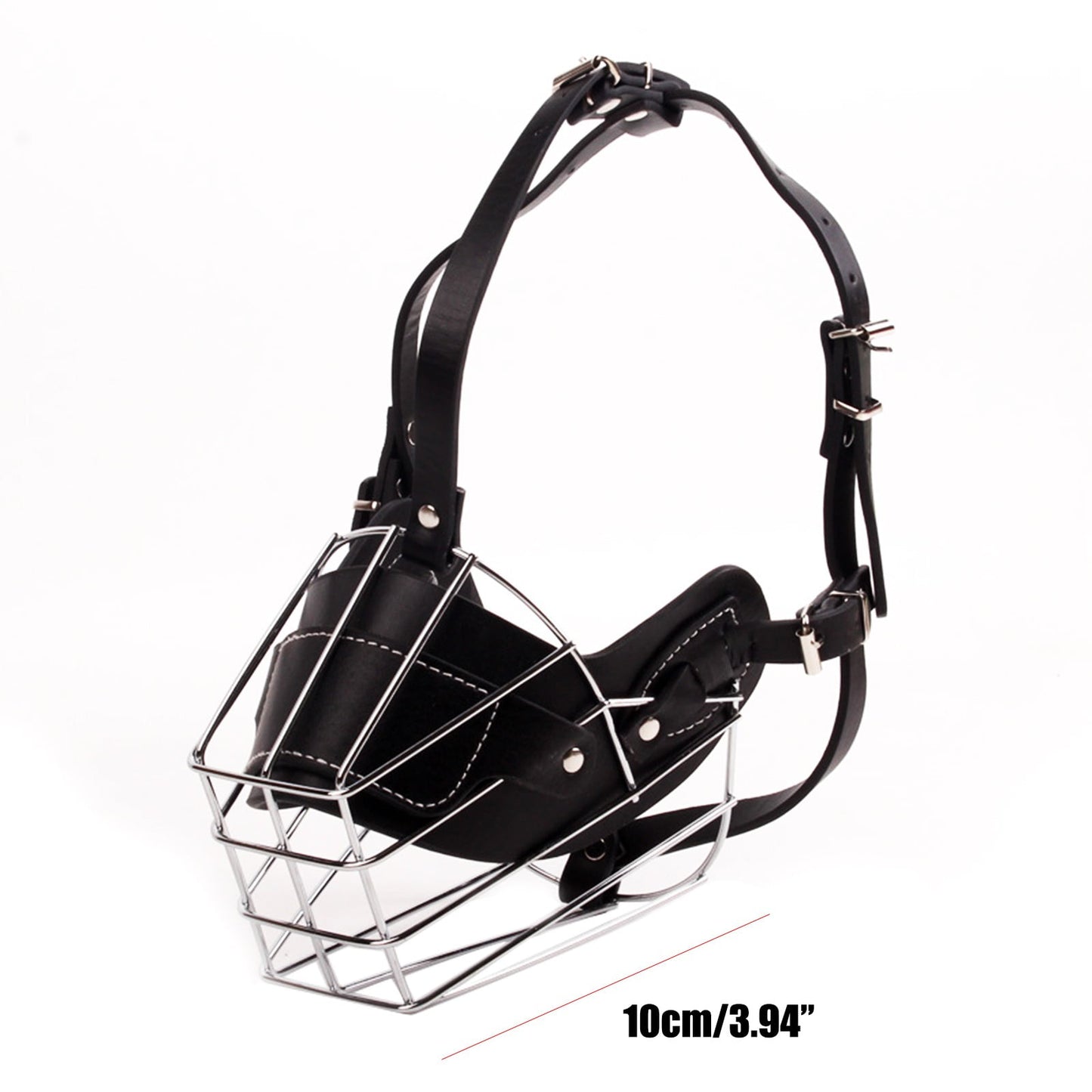 Adjustable Stainless Steel Dog Muzzle Wire Basket for Large/X-Large Dogs, Breathable Anti-Bite Training Mask V1189-WXFWAL-20260319-00319