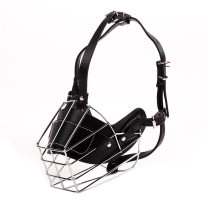 Adjustable Stainless Steel Dog Muzzle Wire Basket for Large/X-Large Dogs, Breathable Anti-Bite Training Mask V1189-WXFWAL-20260319-00319
