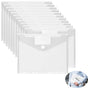 Tutuviw 12Pcs Binder Pockets for 2/3/4 Ring,11 Holes Binder Folders,Clear Document Folders,A4 Size Clear V1189-WXFWAL-20260319-00327