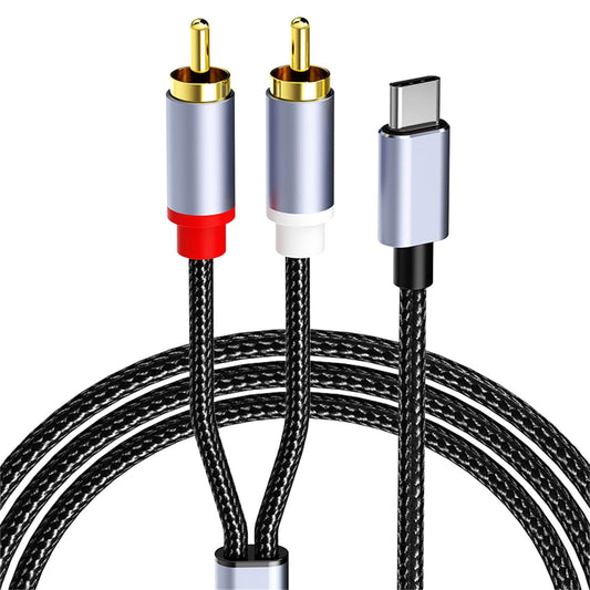 USB C to 2RCA Audio Cable, 2RCA Jack USB-C Audio Cable,Type-C to 2RCA Male to Male Y-RCA Splitter, for V1189-WXFWAL-20260319-00339