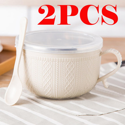 Soup Bowl with Handles,Soup Mug with Handles, Wide Large Cereal Bowl for Oatmeal, Gumbo, Salad, Ceramic Soup V1189-WXFWAL-20260319-00341