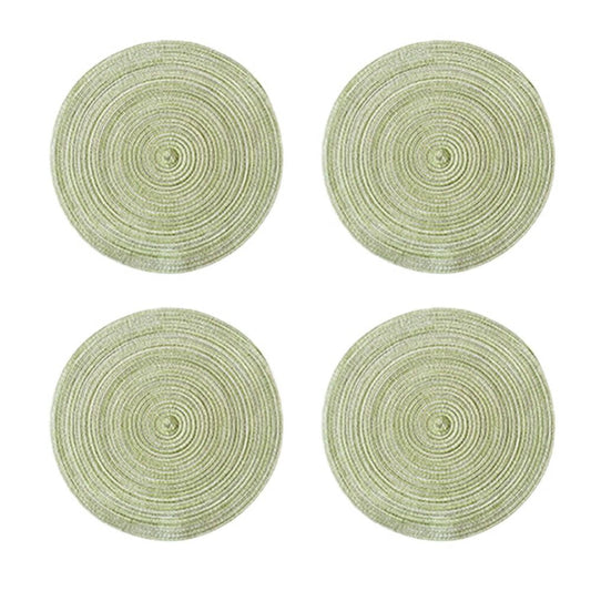 Round Placemats Set of 4, Cotton Woven Placemat Heat-Resistant Non-Slip Washable Table Mats for Dining Table V1189-WXFWAL-20260319-00348