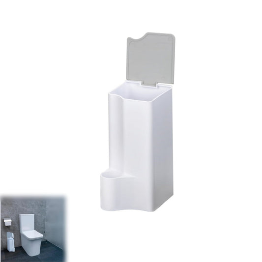 Toilet Wand Holder,6.7x3In Resuable Toilet Bowl Cleaner Holder for Clorox Toilet Wand,QZS White Portable V1189-WXFWAL-20260319-00354