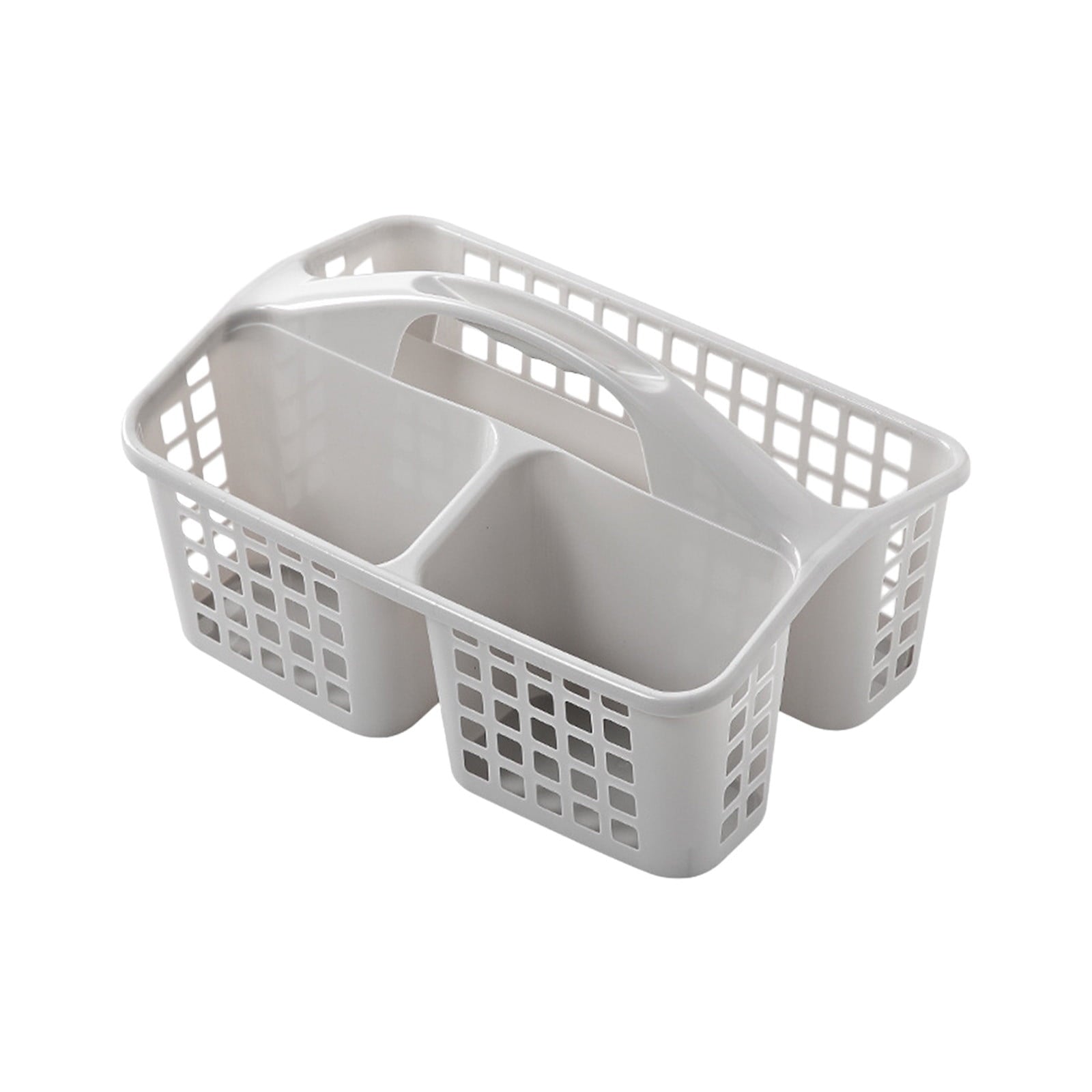 Plastic Storage Divided Tool Bin, 3 Compartments Plastic Shower Caddy Basket, Portable Divided Cleaning V1189-WXFWAL-20260319-00364