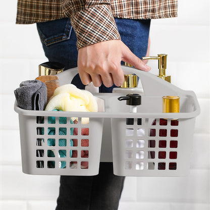 Plastic Storage Divided Tool Bin, 3 Compartments Plastic Shower Caddy Basket, Portable Divided Cleaning V1189-WXFWAL-20260319-00364