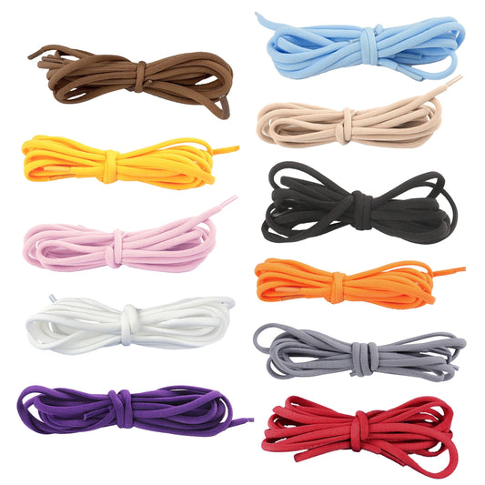harmtty 1 Pair Sneaker Shoelaces Wear-resistant Elastic with Metal Buckles Lock Shoe Laces for Slip On V1189-WXFWAL-20260319-00383
