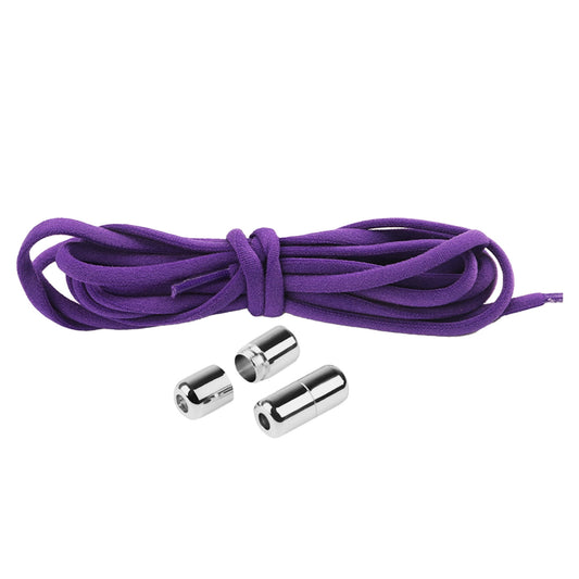 harmtty 1 Pair Sneaker Shoelaces Wear-resistant Elastic with Metal Buckles Lock Shoe Laces for Slip On V1189-WXFWAL-20260319-00384