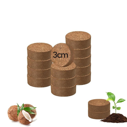 20Pack Coir Pellets Seed Starting Soil,1.2x0.4In Portable Coco Peat Soil for Indoor Outdoor,QZS Compressed V1189-WXFWAL-20260319-00385