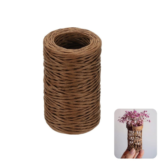 1Roll Floral Vine Bind Wire,164FT Portable Bind Wire Twine for Wreath,QZS Brown Floral Wrapping Supplies for V1189-WXFWAL-20260319-00389