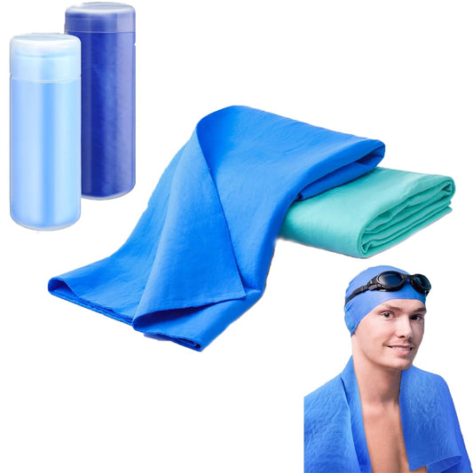 Tutuviw Chamois Towel Quick Dry for Swimmers,2Pcs Microfiber Shammy Towel,Lightweight Chamois Towel for V1189-WXFWAL-20260319-00390