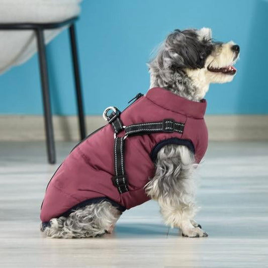 Warm Dog Jacket, Snowproof Windproof Waterproof Dog Winter Coat for Cold Weather - Soft Fleece Lining and V1189-WXFWAL-20260319-00402
